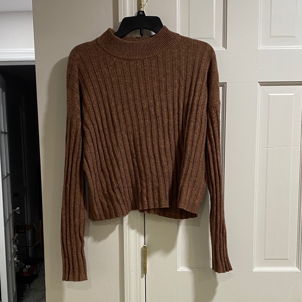 Madewell Brown Ribbed Sweater